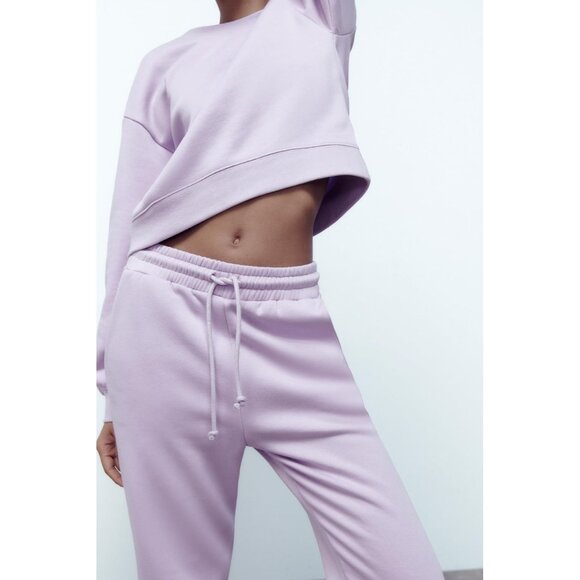 NWT Zara “light mauve” lavender trackpants, M - Picture 5 of 10